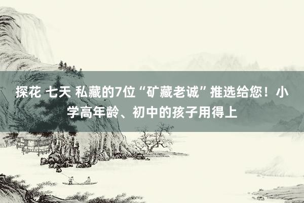 探花 七天 私藏的7位“矿藏老诚”推选给您！小学高年龄、初中的孩子用得上