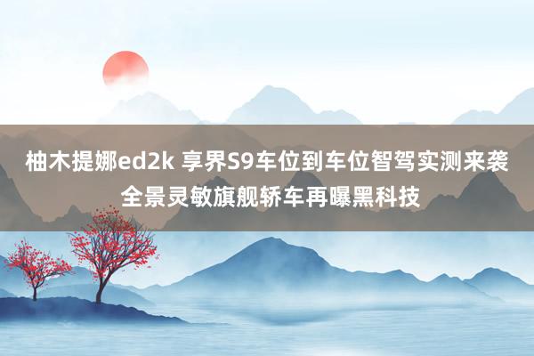 柚木提娜ed2k 享界S9车位到车位智驾实测来袭 全景灵敏旗舰轿车再曝黑科技