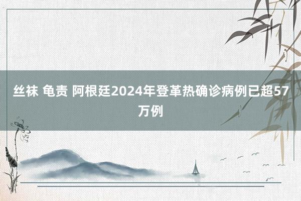 丝袜 龟责 阿根廷2024年登革热确诊病例已超57万例