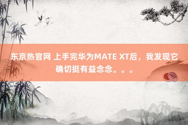 东京热官网 上手完华为MATE XT后，我发现它确切挺有益念念。。。