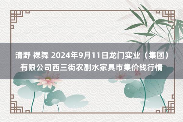 清野 裸舞 2024年9月11日龙门实业（集团）有限公司西三街农副水家具市集价钱行情