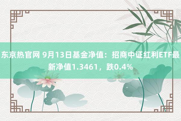 东京热官网 9月13日基金净值：招商中证红利ETF最新净值1.3461，跌0.4%