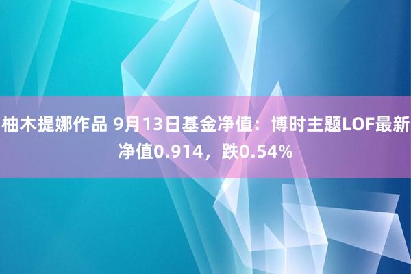 柚木提娜作品 9月13日基金净值：博时主题LOF最新净值0.914，跌0.54%