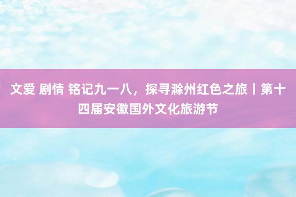 文爱 剧情 铭记九一八，探寻滁州红色之旅丨第十四届安徽国外文化旅游节