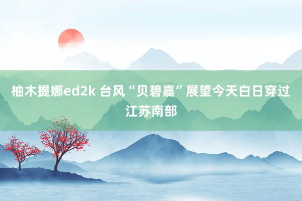 柚木提娜ed2k 台风“贝碧嘉”展望今天白日穿过江苏南部