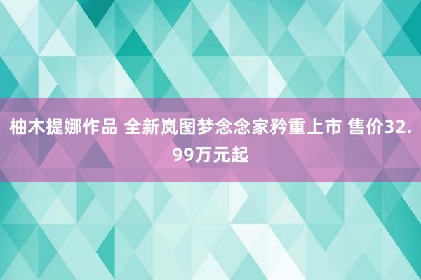 柚木提娜作品 全新岚图梦念念家矜重上市 售价32.99万元起