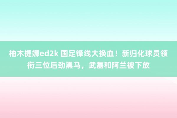 柚木提娜ed2k 国足锋线大换血！新归化球员领衔三位后劲黑马，武磊和阿兰被下放