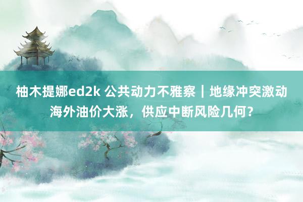 柚木提娜ed2k 公共动力不雅察｜地缘冲突激动海外油价大涨，供应中断风险几何？