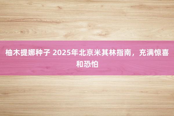 柚木提娜种子 2025年北京米其林指南，充满惊喜和恐怕