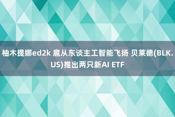 柚木提娜ed2k 扈从东谈主工智能飞扬 贝莱德(BLK.US)推出两只新AI ETF