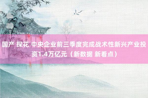 国产 探花 中央企业前三季度完成战术性新兴产业投资1.4万亿元（新数据 新看点）