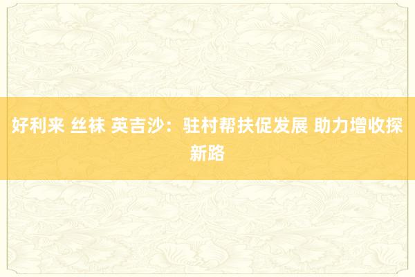 好利来 丝袜 英吉沙：驻村帮扶促发展 助力增收探新路