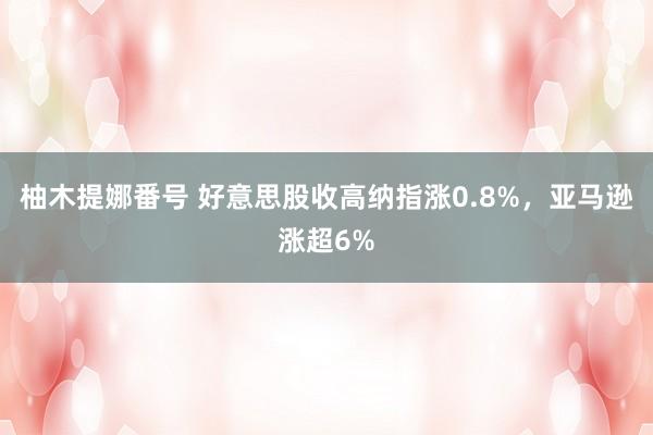 柚木提娜番号 好意思股收高纳指涨0.8%，亚马逊涨超6%