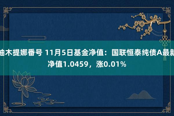 柚木提娜番号 11月5日基金净值：国联恒泰纯债A最新净值1.0459，涨0.01%