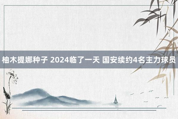 柚木提娜种子 2024临了一天 国安续约4名主力球员