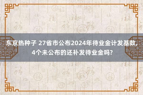 东京热种子 27省市公布2024年待业金计发基数， 4个未公布的还补发待业金吗?