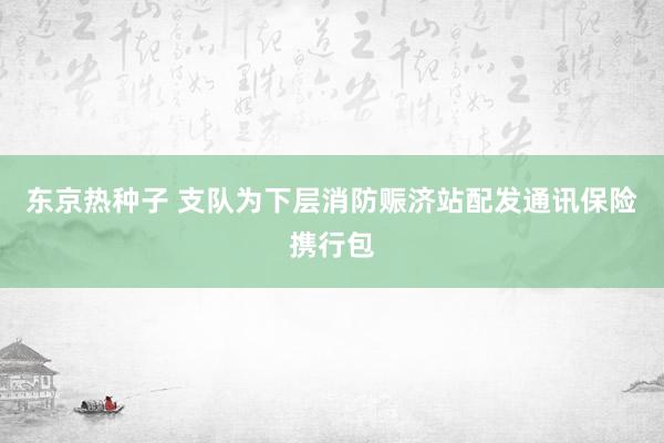 东京热种子 支队为下层消防赈济站配发通讯保险携行包