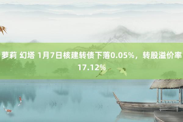 萝莉 幻塔 1月7日核建转债下落0.05%，转股溢价率17.12%